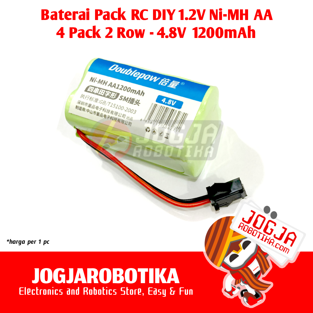 Pack 4 Tumpuk - 4.8V Baterai Battery NiMH Ni-MH Pack RC Toy DIY 1200mAh