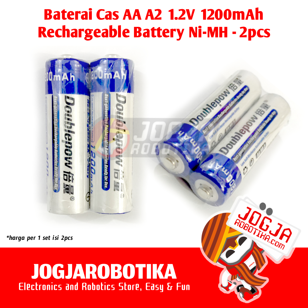 Baterai Cas AA A2 1.2V NiMH Rechargeable Battery - 1200mAh