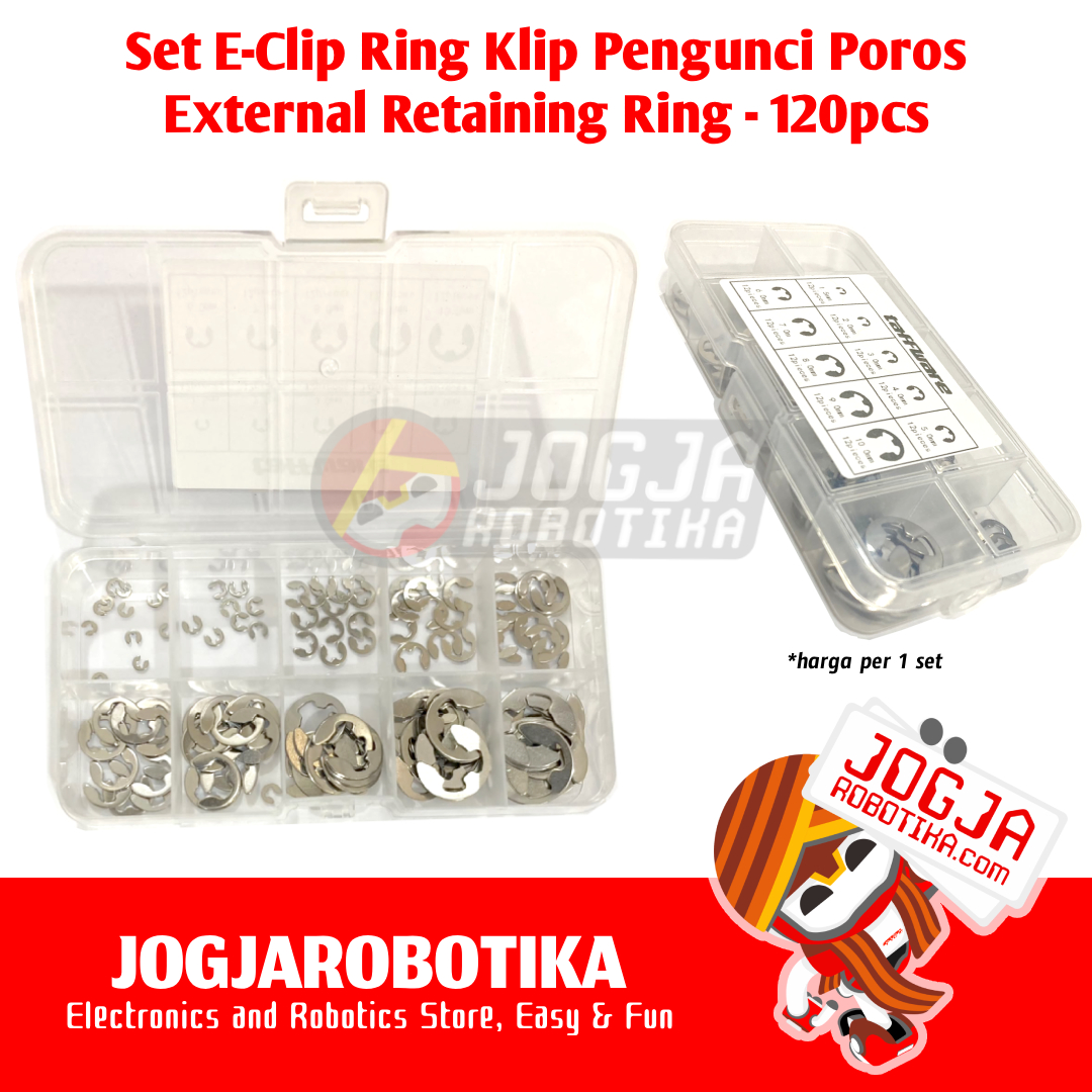 Paket E-Clip Ring Klip Pengunci Poros External Retaining Ring 1 Box isi 120pcs