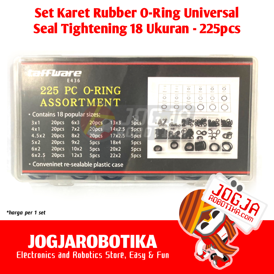 Paket Karet Rubber O-Ring Universal Seal Tightening 1 Box isi 225pcs