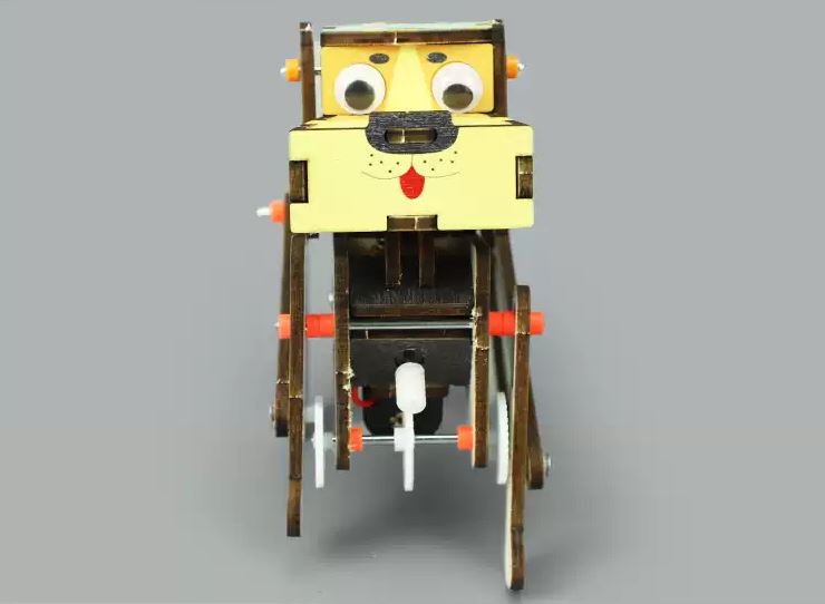 MAINAN DIY ROBOT EDUKASI RAKIT PUZZLE KAYU DESAIN MEKANIKAL KIT PROTOTIPE - PUPPY