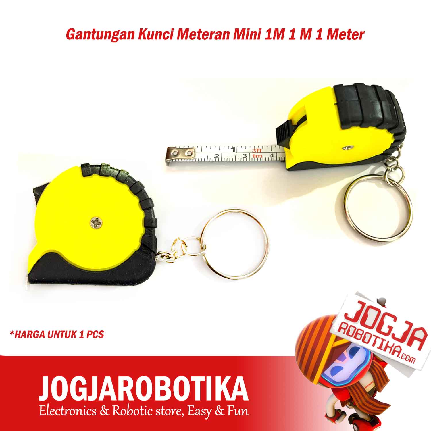 Gantungan Kunci Meteran Mini 1M 1 M 1 Meter
