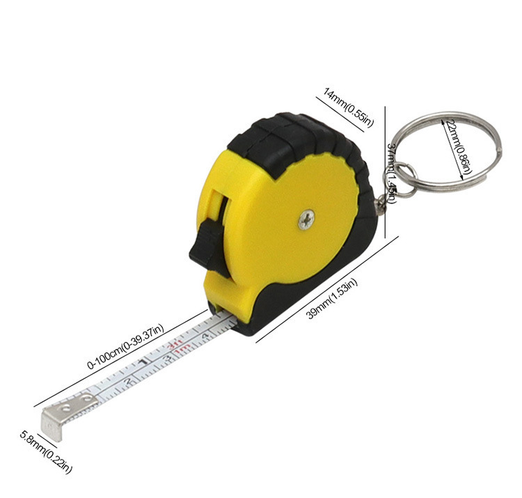 Gantungan Kunci Meteran Mini 1M 1 M 1 Meter