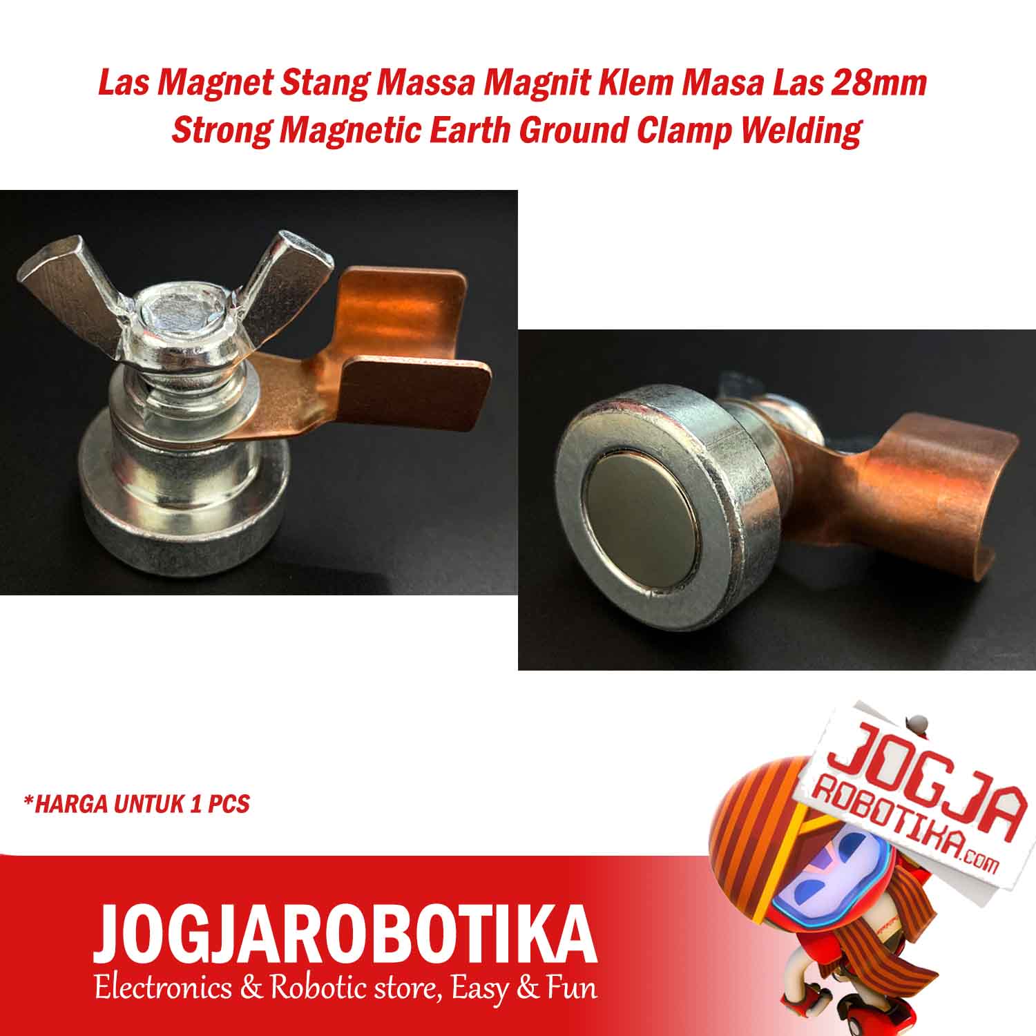 Las Magnet Stang Massa Magnit Klem Masa Las 28mm Strong Magnetic Earth Ground Clamp Welding