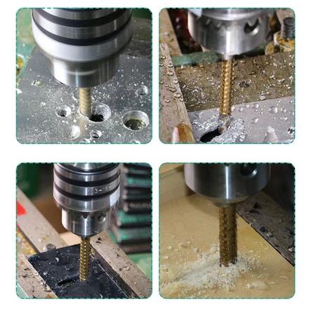 Mata Bor Gergaji Set 6 Pcs Power Cutting Hole Drill Saw HSS Steel Titanium Ulir Bergerigi 3-8mm