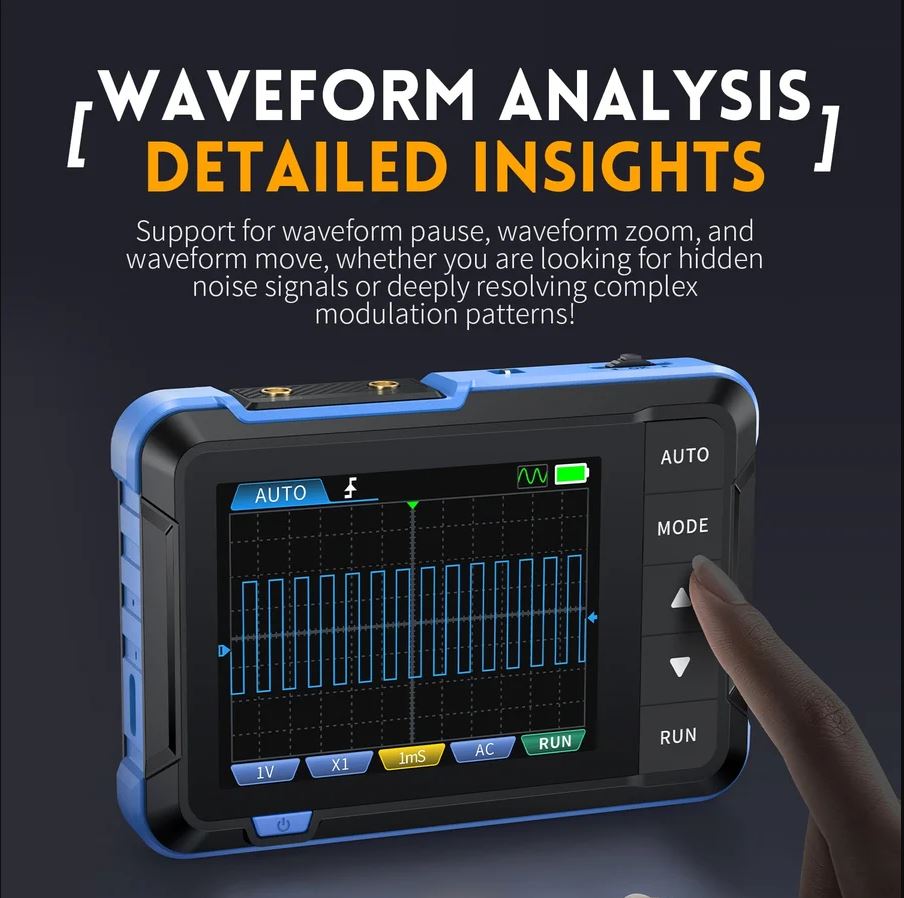 FNIRSI DSO-153 2-IN-1 Mini Pocket Handheld 1MHz 5MS/s Digital Oscilloscope Waveform Signal Generator DSO153