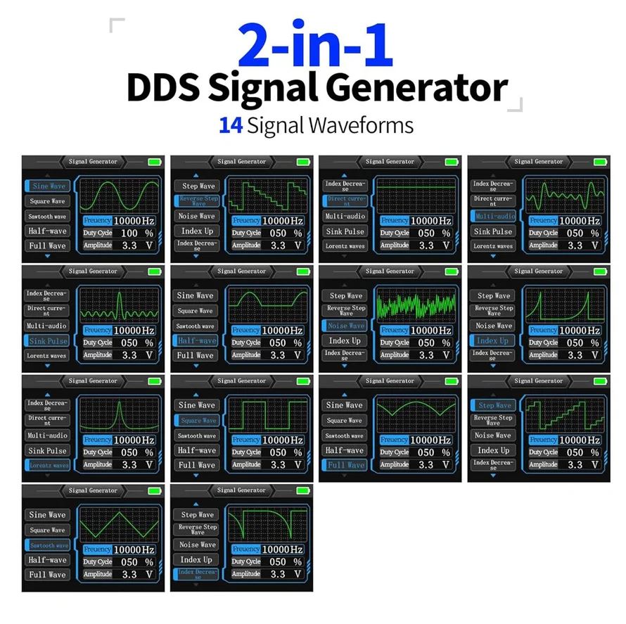 FNIRSI DSO-153 2-IN-1 Mini Pocket Handheld 1MHz 5MS/s Digital Oscilloscope Waveform Signal Generator DSO153