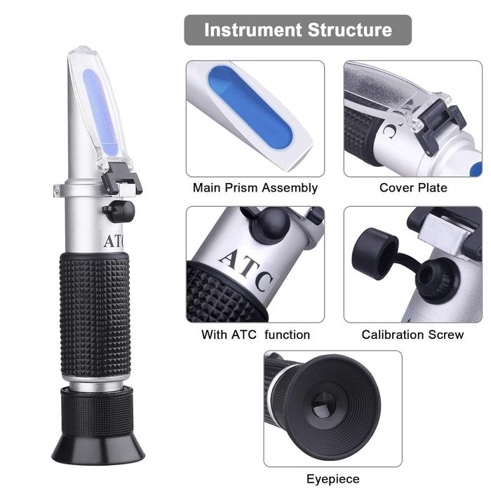 Brix Refractometer 0-32%  Alat Ukur Pegukur Kadar Gula Makanan Minuman